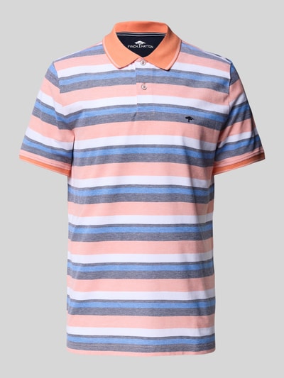 Fynch-Hatton Regular Fit Poloshirt mit Label-Stitching Orange 2