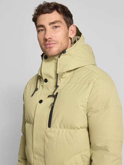 GOFRANCK Kurtka pikowana z kapturem model ‘BAYU’ Jasnozielony 3