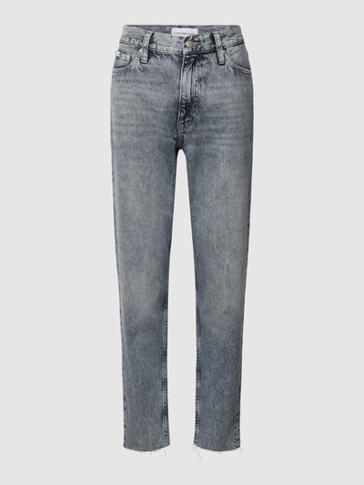 Calvin Klein Jeans Mom fit jeans in 5-pocketmodel, model 'MOM JEAN' Lichtgrijs - 2