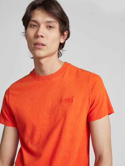 Superdry T-Shirt in Melange-Optik Modell 'Vintage Logo' Orange Melange 3