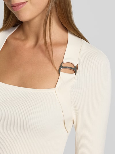 Lauren Ralph Lauren Longsleeve mit Label-Detail Ecru 3