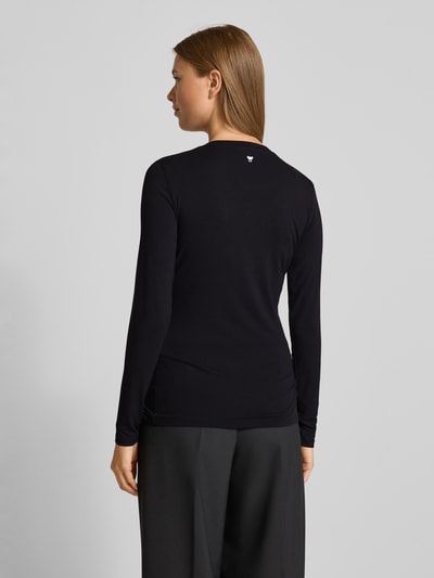 Weekend Max Mara Regular Fit Langarmshirt aus Viskose-Mix Modell 'MULTI' Black 5