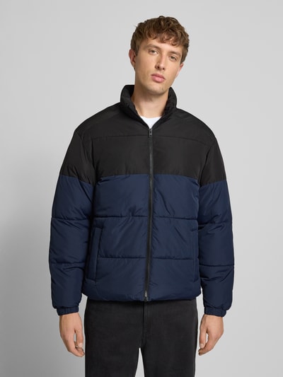 Jack & Jones Kurtka pikowana ze stójką model ‘MAZE’ Granatowy 4