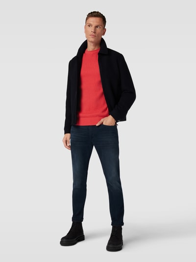 Christian Berg Men Strickpullover mit Strukturmuster Koralle Melange 1