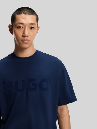 HUGO Oversized T-Shirt aus reiner Baumwolle Modell 'DINKEE' Royal 3