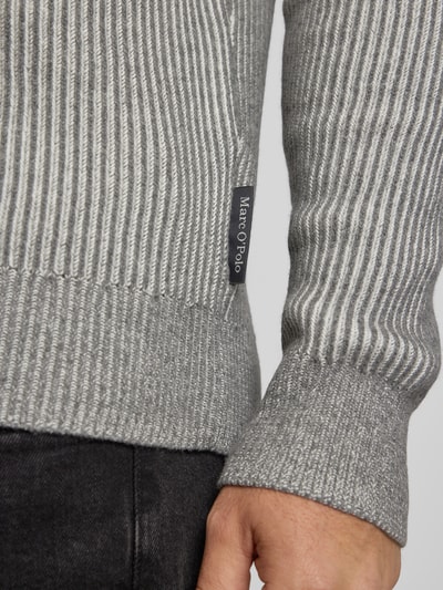 Marc O'Polo Regular Fit Strickpullover aus Bio-Baumwolle-Schurwolle-Mix Anthrazit 3