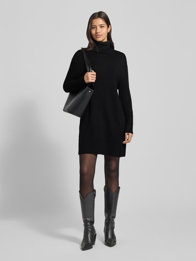 BOSS Orange Sukienka z dzianiny o kroju relaxed fit z mieszanki żywej wełny model ‘FERINGATESSA’ Czarny 1
