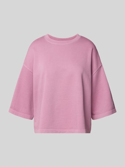 Jake*s Casual Oversized Sweatshirt mit gerippten Abschlüssen Mauve 2
