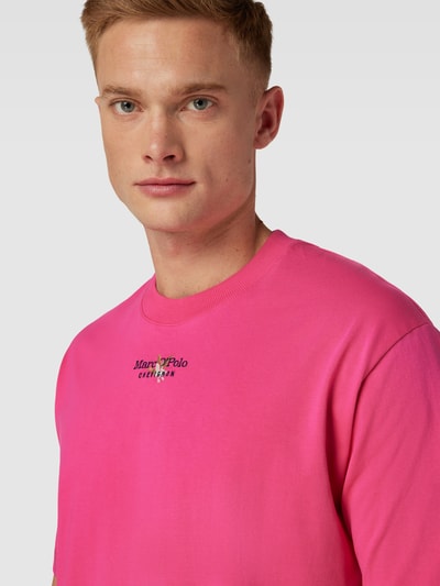 Marc O'Polo Relaxed Fit T-Shirt mit Label-Stitching Modell 'Chevignon' Pink 3