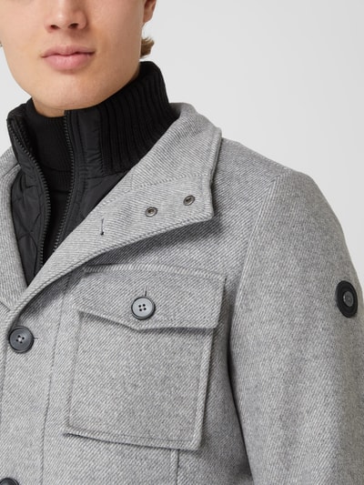 Tom Tailor Jacke mit Kontrastblende Hellgrau Melange 3