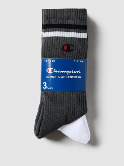 CHAMPION Sokken met labeldetail in een set van 3 paar, model 'Crew Socks' Bordeaux - 3