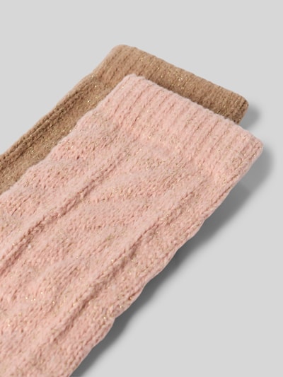 s.Oliver RED LABEL Socken mit Flechtmuster Rosa 2