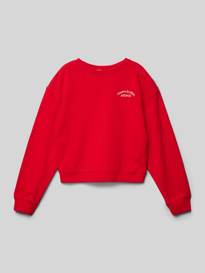 Mango Sweatshirt mit Statement-Stitching Modell 'champs' Rot 1