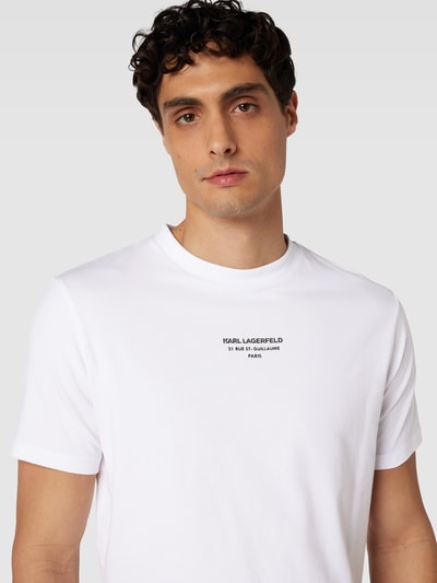 Karl Lagerfeld T-Shirt mit Label-Print Weiss 3