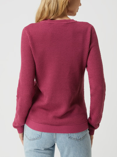 Vila Pullover mit Baumwoll-Anteil Modell 'Chassa' Fuchsia 5