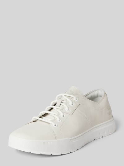 Timberland Sneakersy ze skóry w jednolitym kolorze Biały 1