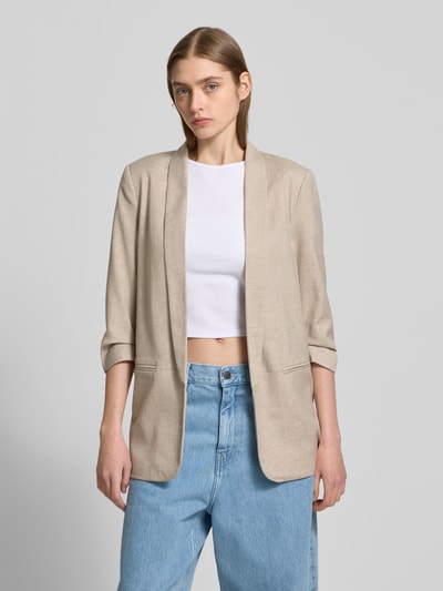 Only Regular Fit Blazer mit angedeuteten Paspeltaschen Modell 'ELLY' Sand Melange 4