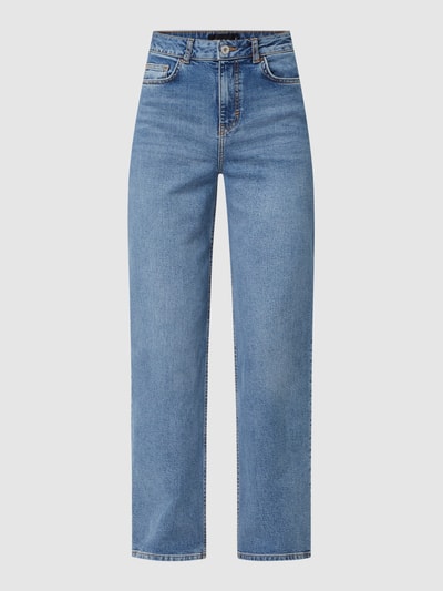Pieces Wide Fit High Waist Jeans mit Stretch-Anteil Modell 'Holly' Blau Melange 2