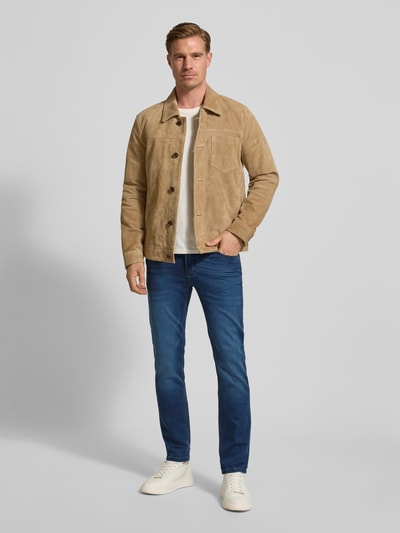 Christian Berg Men Slim Fit Jeans mit 5-Pocket-Design Dunkelblau 1