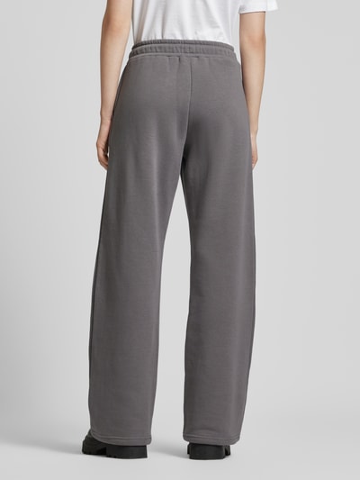 Noisy May Wide leg sweatpants met tunnelkoord, model 'ALDEN' Grafiet - 5