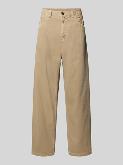 Produktfoto, Jeans mit Eingrifftaschen Modell 'Brandon' von Carhartt Work In Progress in Beige, Relaxed-Fit, Reine Baumwolle, glatte Textur, Bundweite 43 cm, Innenbeinlänge 73 cm für Herren.