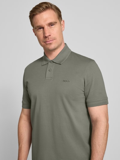 BOSS Orange Koszulka polo o kroju regular fit z czystej bawełny model 'INTERLOCK' Oliwkowy 3
