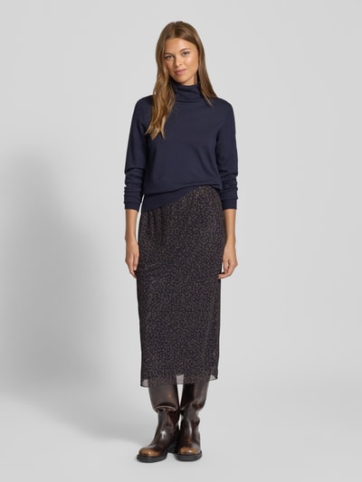 ROBE LÉGÈRE Midirock mit blickdichtem Unterrock Marine 1