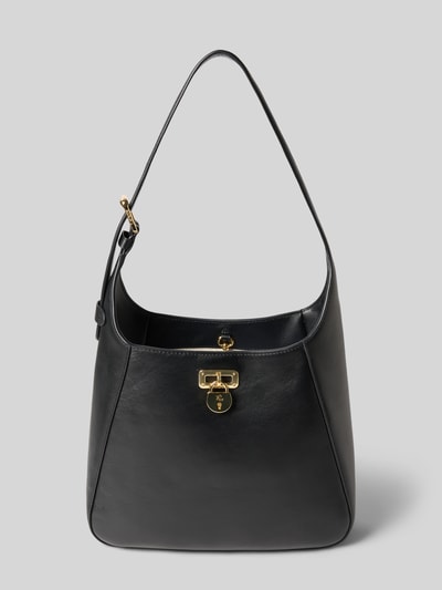 Lauren Ralph Lauren Leren handtas met labelapplicatie, model 'TANNER'  - 2