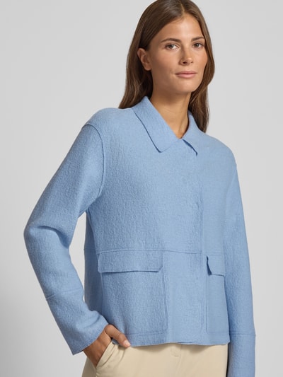 WHITE LABEL Blazer aus Schurwolle mit Umlegekragen Hellblau 3