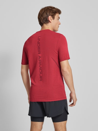 Under Armour T-Shirt mit Label-Print Modell 'Seamless' Hellrot 5