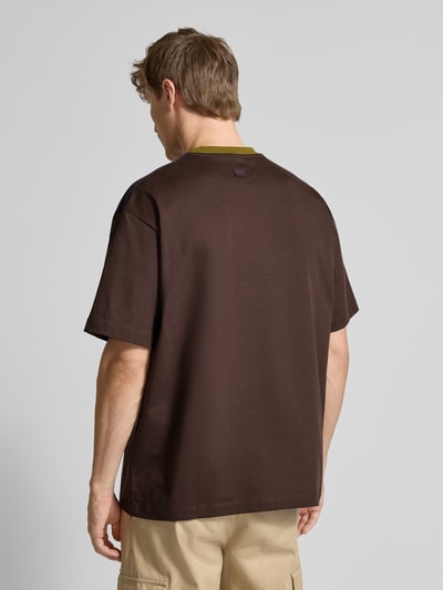 EA7 Emporio Armani T-shirt z okrągłym dekoltem model ‘TRAIN 7,0’ Oberżynowy 5