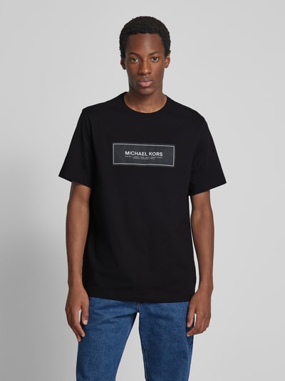 Michael Kors T-Shirt mit Label-Patch Modell 'NEW FLAGSHIP' Black 4