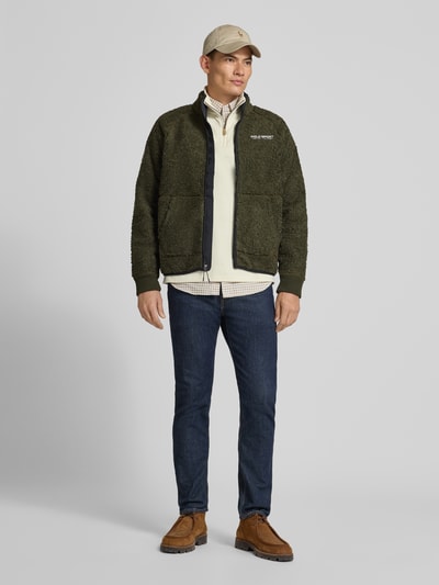 Polo Ralph Lauren Sweatjack met opstaande kraag Olijfgroen - 1