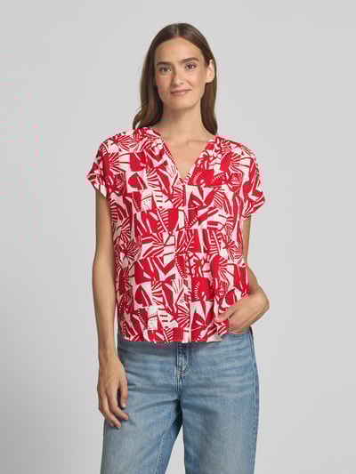 s.Oliver RED LABEL Relaxed Fit Blusenshirt aus Viskose-Mix Rot 4