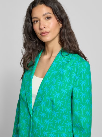 Milano Italy Blazer mit Reverskragen Gruen 3