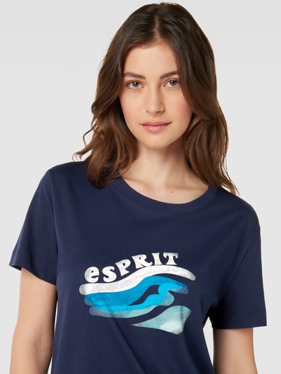 Esprit T-Shirt mit Label-Print Marine 3