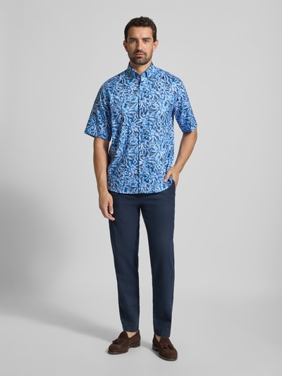 ETERNA Comfort Fit Business-Hemd mit Button-Down-Kragen Marine 1