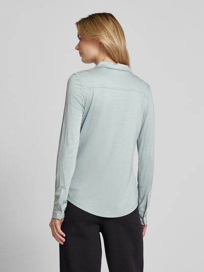 Marc O'Polo Regular Fit Jersey-Bluse aus Viskose-Mix mit schmalen Ärmeln Mint 5