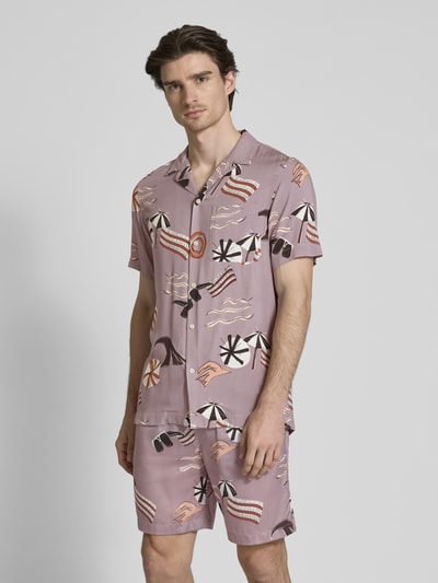 Scotch & Soda Koszula casualowa o kroju regular fit z rękawem o dł. 1/2 Fiołkoworóżowy 4