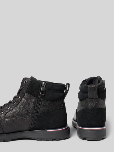 Tommy Hilfiger Kozaki sznurowane z naturalnej skóry bydlęcej Czarny 2