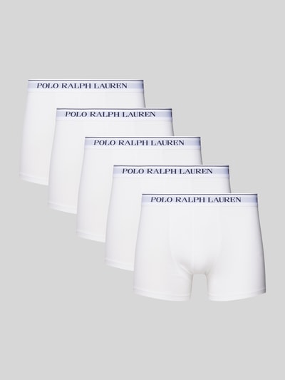 Polo Ralph Lauren Underwear Trunks mit elastischem Label-Bund im 5er-Pack Weiss 1