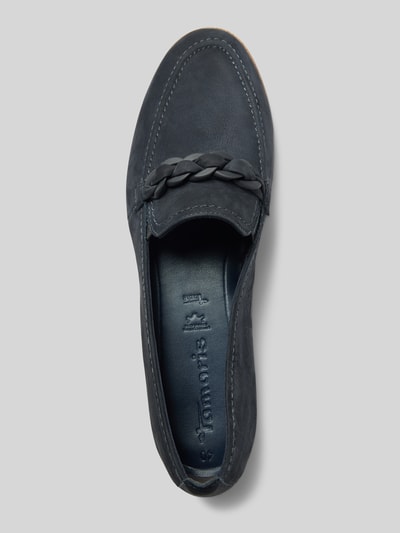 Tamaris Loafers aus Leder in unifarbenem Design Marine 3