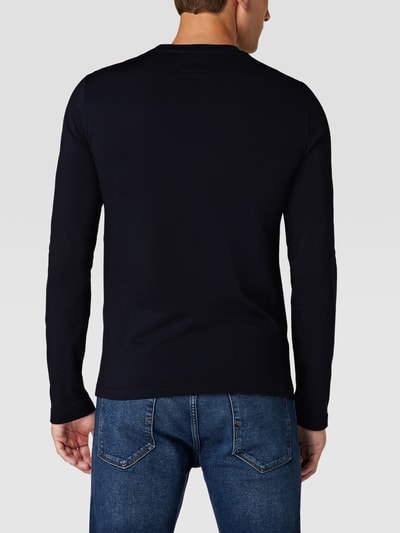 Emporio Armani Longsleeve aus Baumwolle mit Label-Applikation  Marine 5