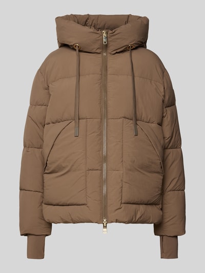 MOS MOSH Kurtka pikowana z kapturem model ‘Ollie’ Czekoladowy 2