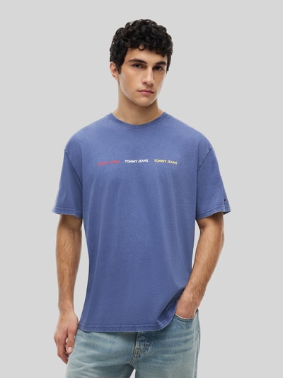 Tommy Jeans Relaxed Fit T-Shirt aus reiner Baumwolle Rauchblau 4