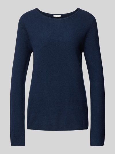 Tom Tailor Regular fit gebreide pullover van ademende katoenmix Donkerblauw - 2