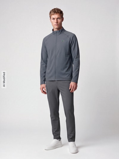 Lacoste Sport Slim Fit Trainingsjacke mit Logo-Detail Dunkelgrau 1
