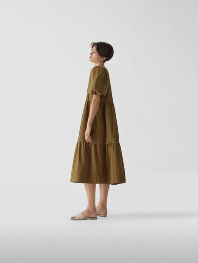 The Great Midikleid mit Puffärmeln Camel 4