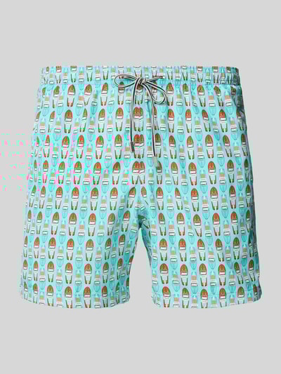 Zeybra Badehose mit elastischem Bund Tuerkis 1