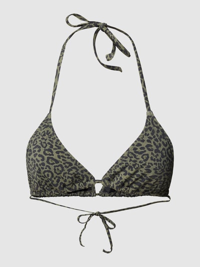 Jake*s Casual Bikini-Oberteil mit Allover-Muster Khaki 2